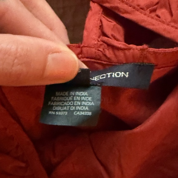 French Connection Red Ruffle Top - Picture 3 of 4